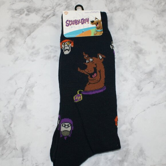 SCOOBY DOO Socks Halloween Spooky Creepy Crew Unisex October Black One Size - Picture 1 of 10